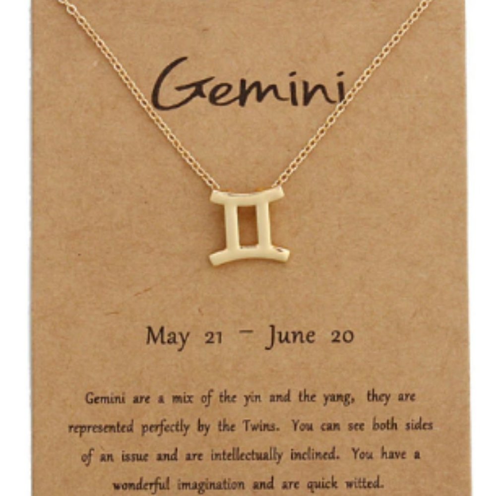Gemini Zodiac Sign Horoscope Pendant
